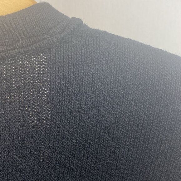 St John Black Open Front Knit Long Sleeve Cardigan Sweater L - Picture 4 of 8